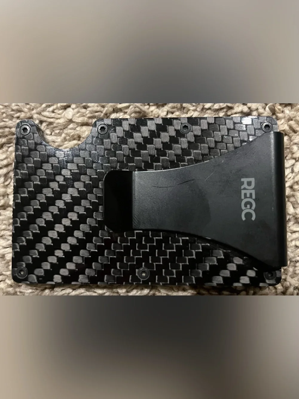 Slim Carbon Fiber Card Holder Wallet - Black